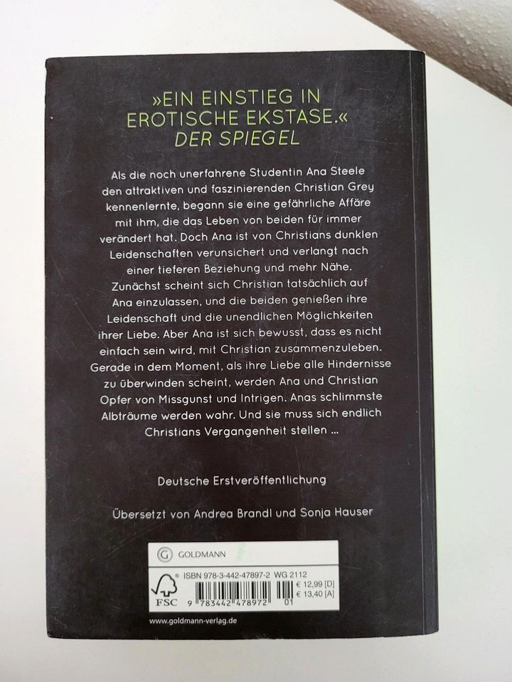 Roman Buch Shades of Grey Bd.3 "Befreite Lust" in Dornstadt