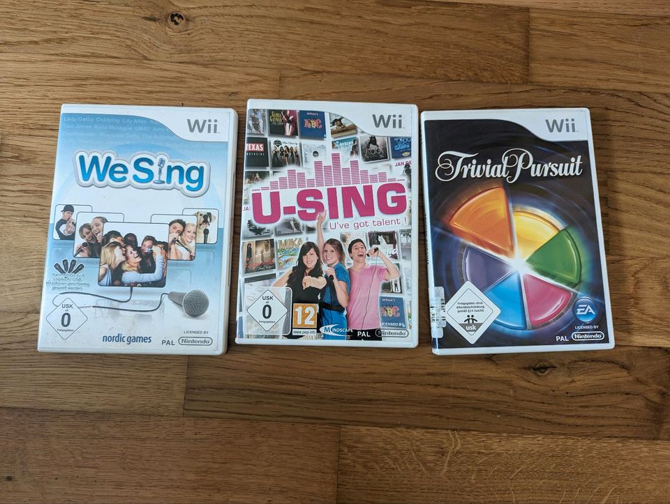 Wii we Sing Wii U-Sing Wii trivial pursuit Spiele Paket in Leipzig