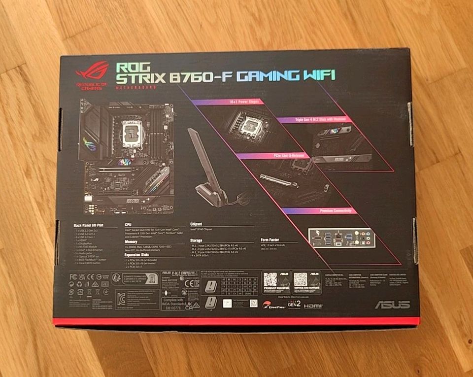 ASUS ROG Strix B760-F Gaming WiFi DDR5 14. Gen Mainboard in Engen