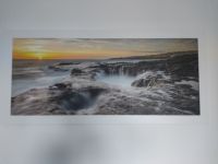 Wandbild Wasserfall Sonnenuntergang mit Rahmen weiß 120x60cm Bild Saarland - St. Wendel Vorschau