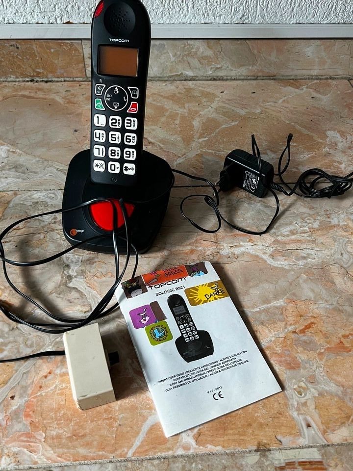 TELEFON Topcom Sologic B 921,schnurlos+Bedienung+Buchse,Seniorent in Pulheim