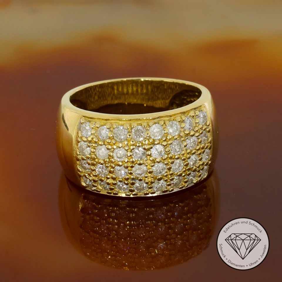 M*181966 Wert 3.700,- 1,20 Ct Brillant Ring 585 14 Kt Gold XXYY in Essen