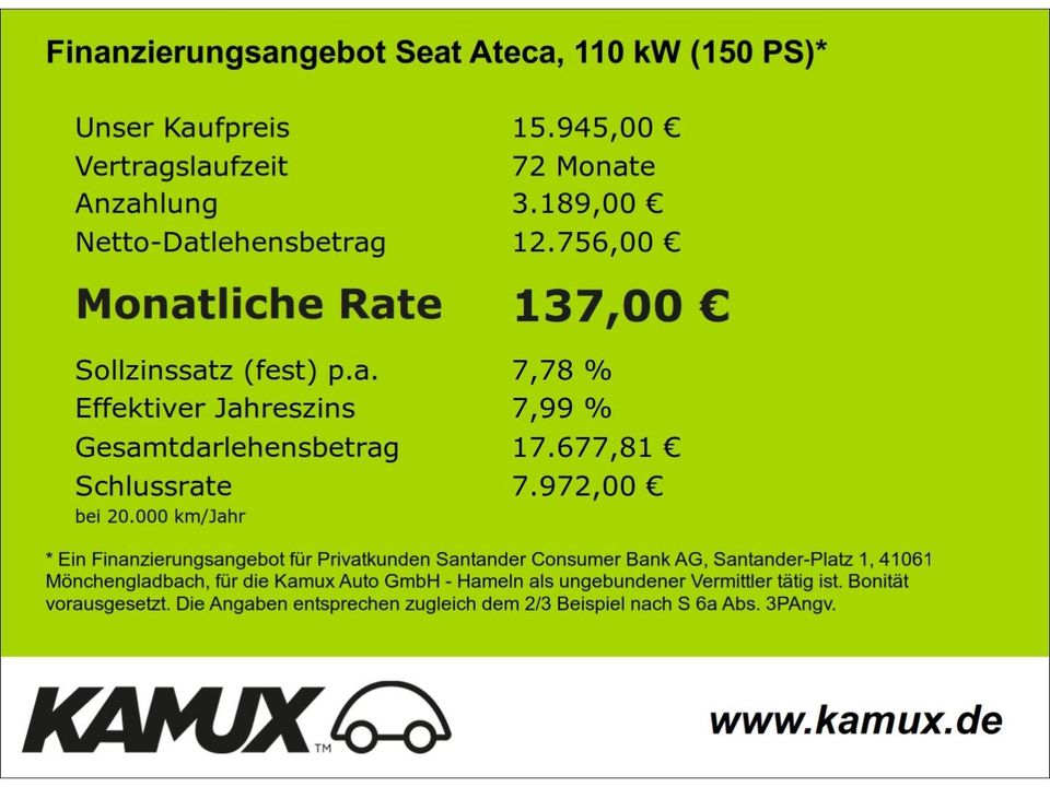 Seat Ateca 2.0TDI 4D Style +Navi+AHK+PDC in Hameln