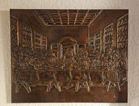 Leonardo Da Vinci - Relief Bronzebild Gusseisen Abendmahl Bayern - Hepberg Vorschau
