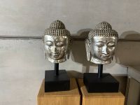 2 schöne Buddha Köpfe aus Metall mit Sockel Nordrhein-Westfalen - Bad Oeynhausen Vorschau