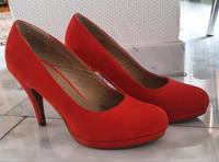 Pumps, Damenpumps, High Heels, rot, Wildleder, Gr. 38 Niedersachsen - Laatzen Vorschau