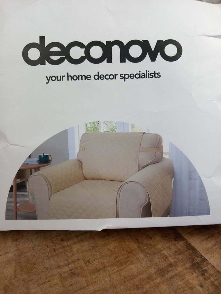 Deconovo Sofaüberwurf, 2-Sitzer, Beige in Bremen