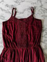 Jumpsuit lang mit Spagetti-Trägern rot mit Stickerei Baden-Württemberg - Pfullendorf Vorschau