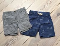 2x H&M kurze Hose Shorts blau gestreift 92 Brandenburg - Wittstock/Dosse Vorschau