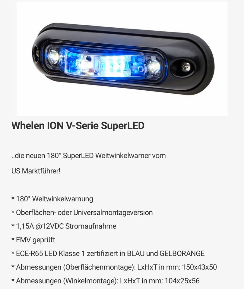 Blaulicht WHELEN ION V Series Super LED in Dudenhofen