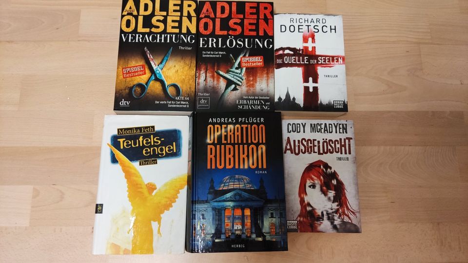 6 Thriller: J.A.Olsen, Richard Doetsch, Monika Feth etc. in Bergisch Gladbach