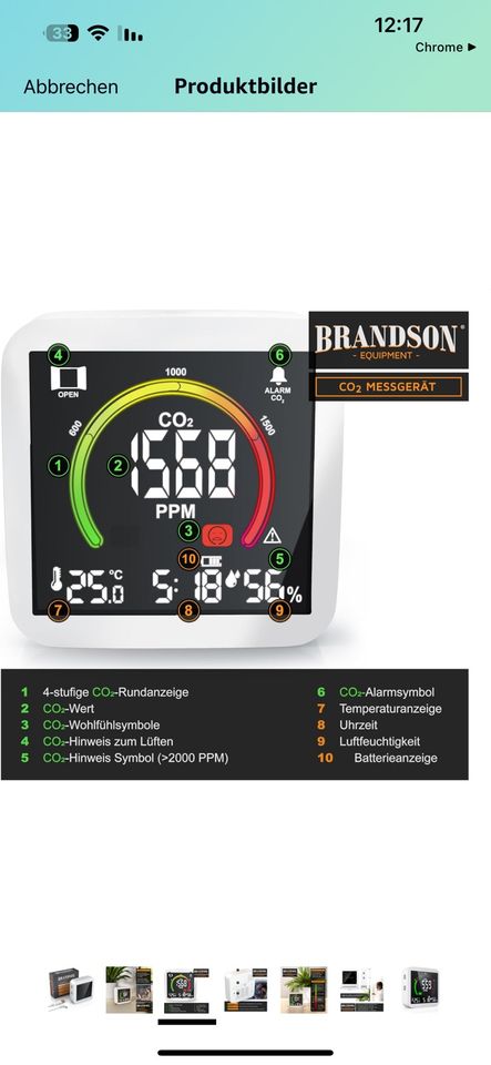 CO2 Melder Messgerät in Hannover