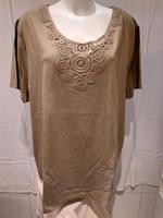 Damen Shirt khakifarben Größe 56/58 mit Spitze Baden-Württemberg - Bretzfeld Vorschau
