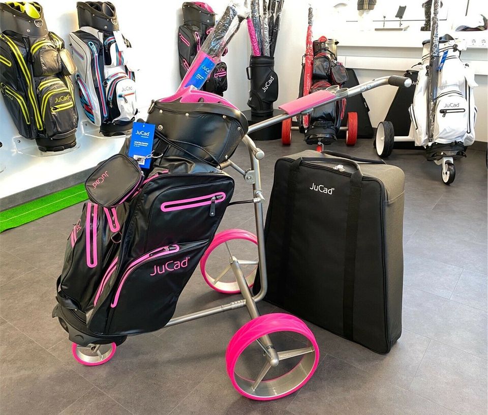 JuCad Titan Classic Elektro Golftrolley Pink Lady - Komplettset in Limburg