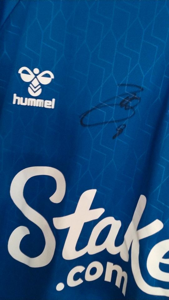 Amadou Onana EVERTON FC Autogramm Handsigniert Trikot inkl. COA in Lichtenfels