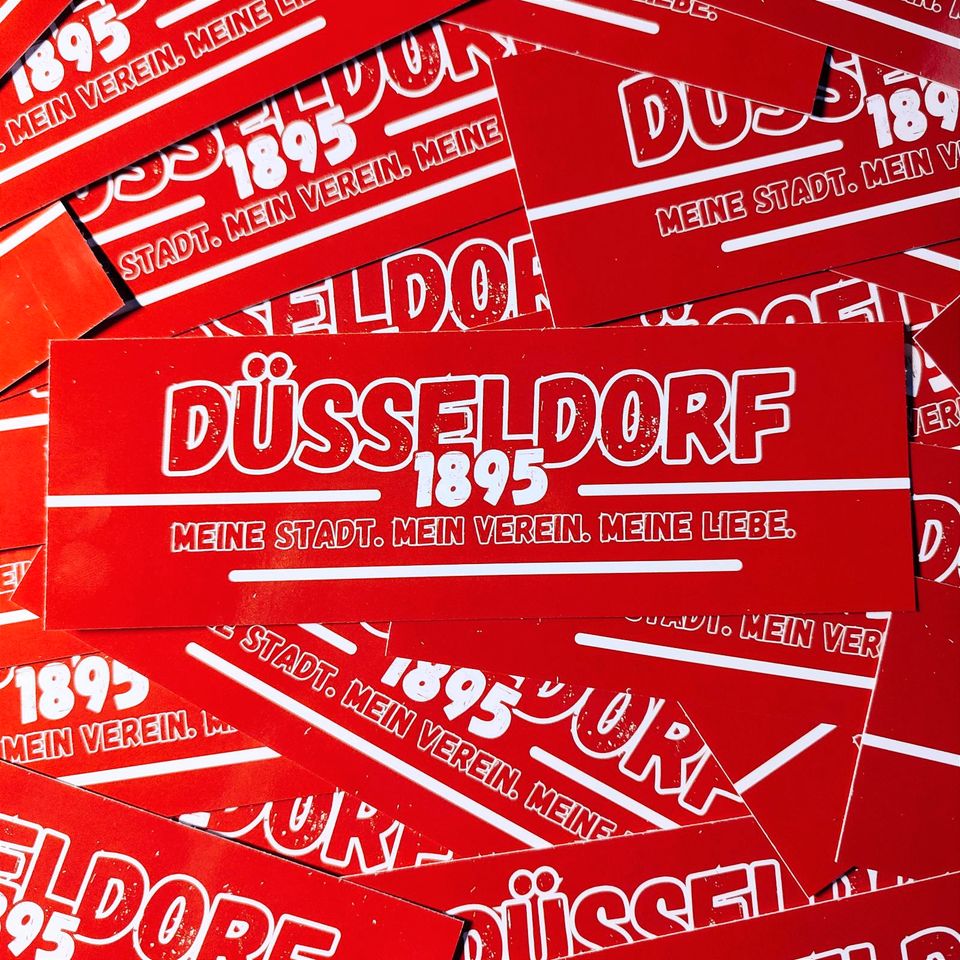 100x Düsseldorf Sticker | Aufkleber 1895 | Fußball Fanartikel in Armsheim