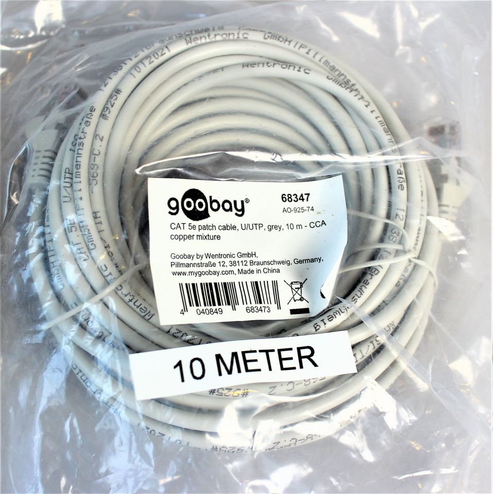 goobay | 3x CAT 5e U/UTP | 5m | grau| Patchkabel in Krempdorf