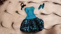 90er - Barbie - Outfit - Cocktailkleid - blau / schwarz - Mattel Nordrhein-Westfalen - Lotte Vorschau