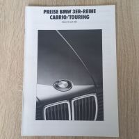 BMW 3er Cabrio / Touring E30 Prospekt Preisliste 1992 Baden-Württemberg - Langenau Vorschau