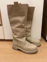 Kniehohe Stiefel aus Leder 38 H&M Wandsbek - Steilshoop Vorschau