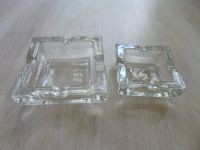 zwei Aschenbecher Glas eckige Form verschiedene Größen Baden-Württemberg - Dossenheim Vorschau