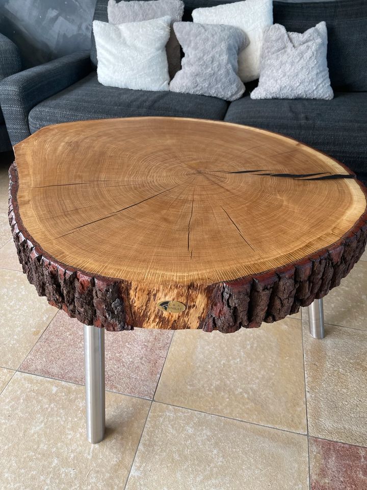Couchtisch Tisch Eiche Massivholz Baumscheibe in Steinfurt