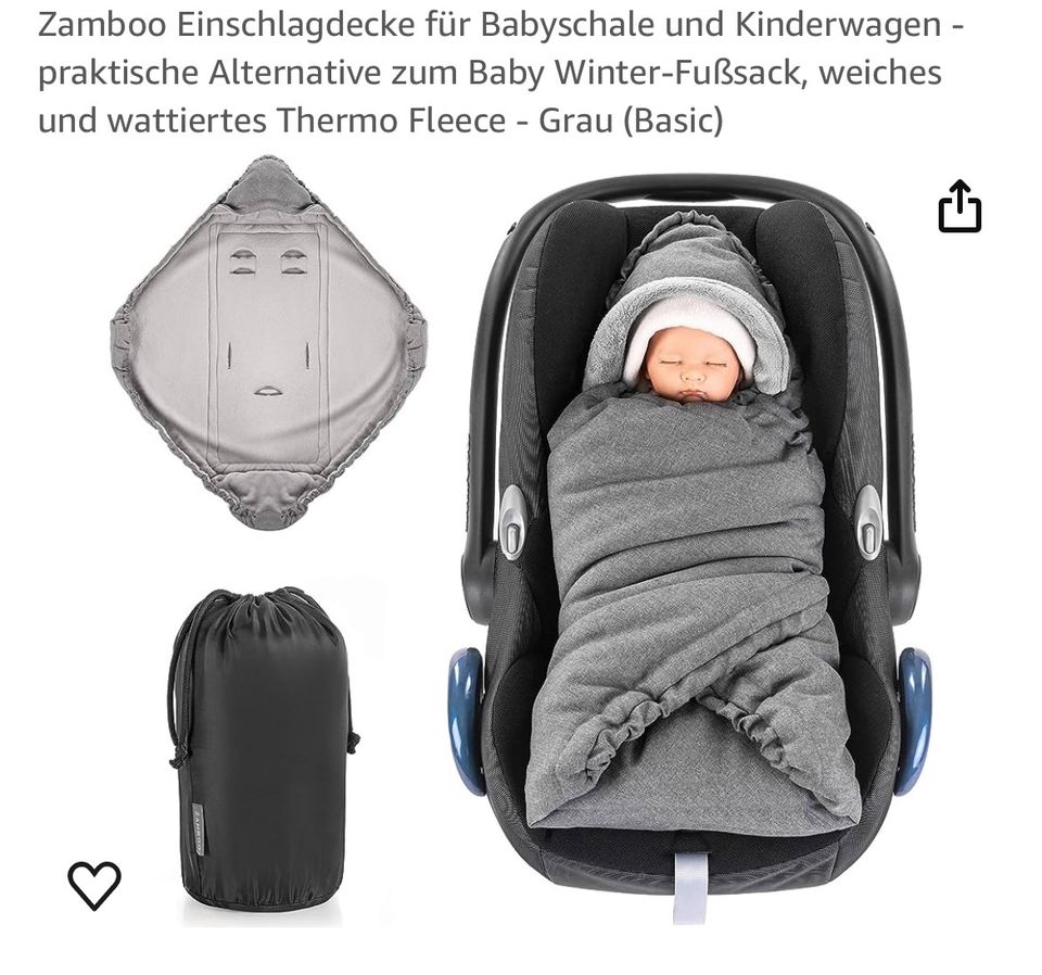 Zamboo Einschlagdecke für Babyschale und Kinderwagen in Deizisau 