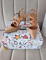 Catwalk High Heels 36 beige Slingback Pumps Stiletto Sandaletten Berlin - Wilmersdorf Vorschau