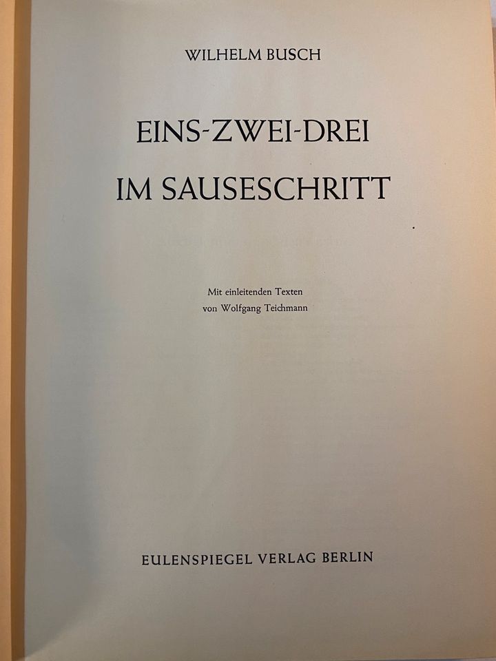 Wilhelm Busch, 3 große Bücher, 1. + 2. + 3. Band in Dresden