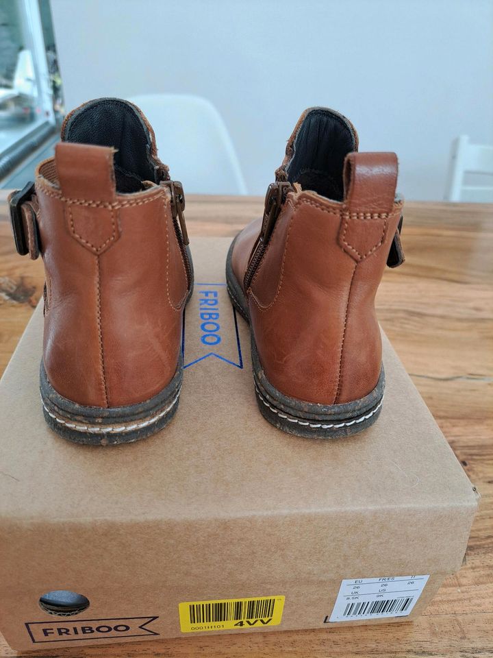 FRIBOO Kinder Leather Booties, Gr. 26, Stiefelette, Leder, cognac in Ottobrunn