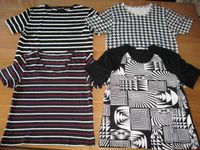 4 Kurzarm-Shirts in schwarz-weiß Gr. 40/42 -neuwertig- Bayern - Hirschau Vorschau