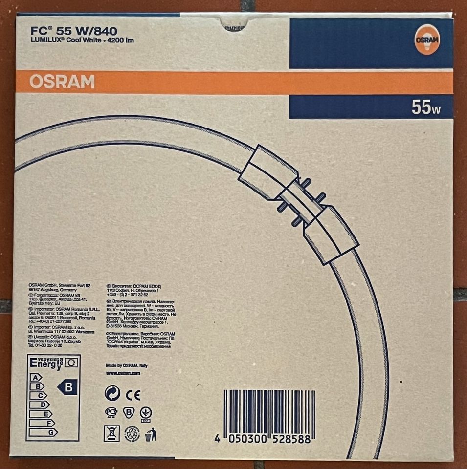 FC 55W/840 Osram 4200lm 30cm rund Röhre Leuchtstofflampe ringform in Gemünden a. Main