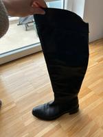 Leder Stiefel Damen Gr. 39/40 schwarz Hessen - Butzbach Vorschau