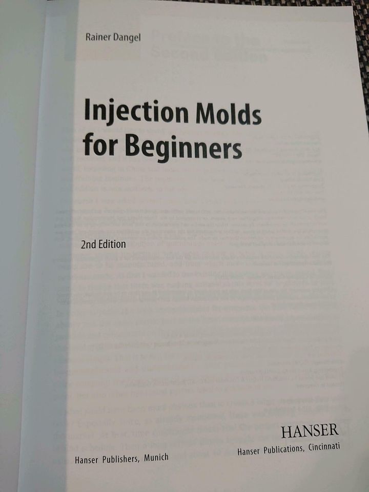 Neu Buch Rainer Dangel Injection Molds for beginners 2. Ausgabe in Stein