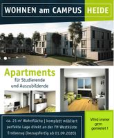 Neuer Preis. Möbliertes 1-Zimmer-Apartment am Campus - 3x verfügbar-, mit Mietsicherheits-Vertrag. Dithmarschen - Heide Vorschau