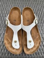 Birkenstock Gizeh Gr. 40 normal weiss Lack Sandale Altona - Hamburg Ottensen Vorschau