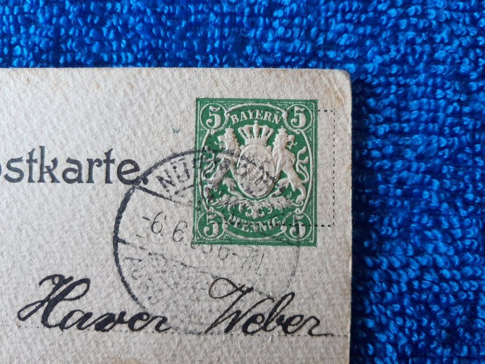 Erlangen Nürnberg seltene Privatpostkarte mit Jahrhundertstempel in Albstadt