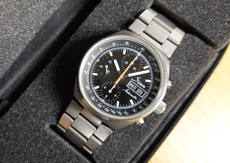 SINN 144M 144 M 1. Serie mit 3-tlg Gehäuse 41 mm Chronograph ETA in Gerblinghausen