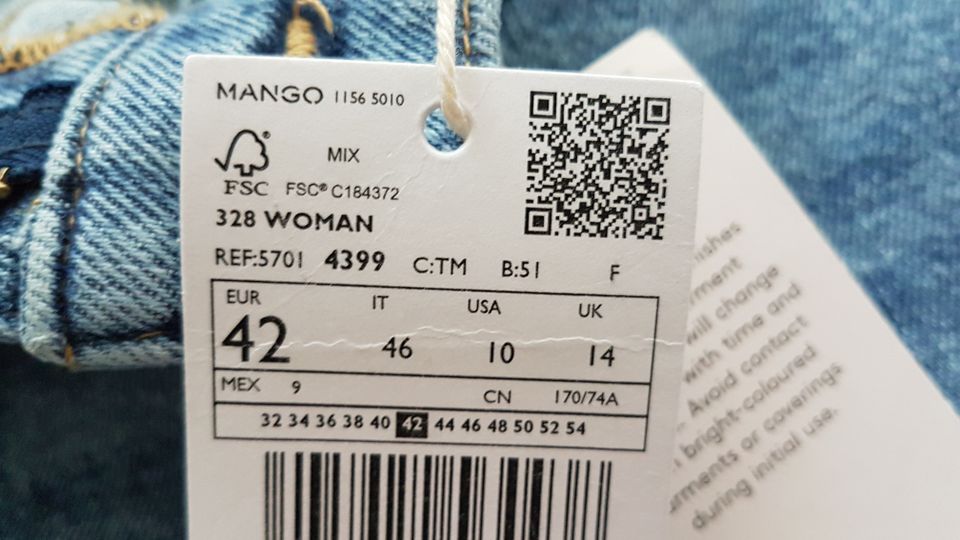 Mango NewMom Jeans - Blau - Gr. 42 in Hagen