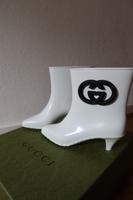Gucci Gummistiefeletten mit GG-Logo, weiß - schwarz, NEU! Hessen - Niederdorfelden Vorschau
