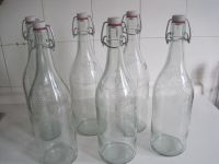 6 Flaschen Bügelverschluss Klarglas Wasser Saft DIY 1 Liter Wandsbek - Hamburg Volksdorf Vorschau