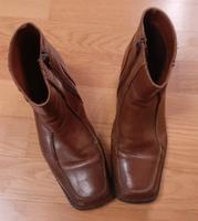 braune Damen-Lederstiefeletten von Docker's in Größe 40 München - Sendling Vorschau