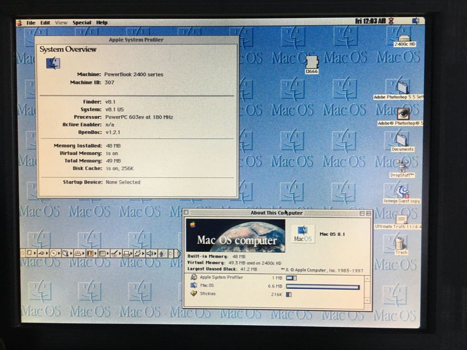 Apple PowerBook 2400c 180 Mhz - Nautilus Comet - 40 MB macOS 8.1 in Limbach-Oberfrohna