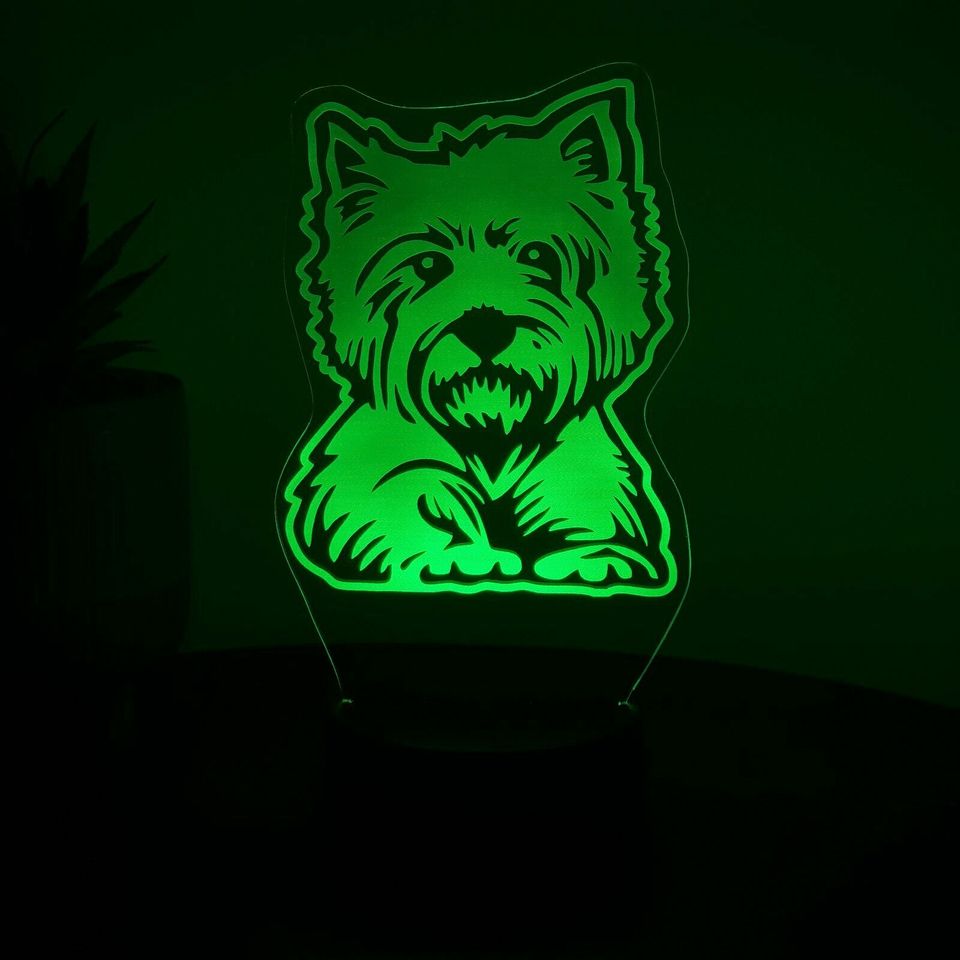 LED Lampe Hund (auch mit Wunschnamen) / West Highland Terrier in Schülp bei Rendsburg