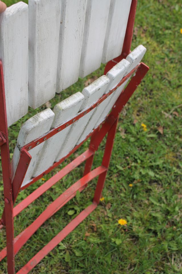 Gartenstuhl Vintage Klappstuhl Biergartenstuhl Deko Landhaus in Teichland