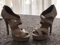 Beige High Heels Sandaletten Gr. 39 Bayern - Vilsbiburg Vorschau