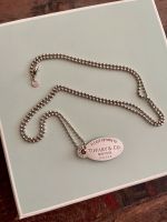 Kette Tiffany New York Silber 85cm ovaler Anhänger mit Gravur Eimsbüttel - Hamburg Eimsbüttel (Stadtteil) Vorschau