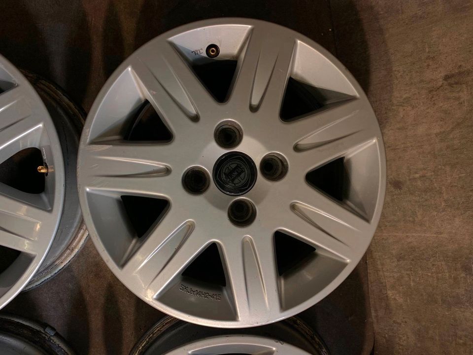 4x Original Lancia Alufelgen 5,5Jx14H2 ET41,5 / 4x98 / # N155 in Hanau