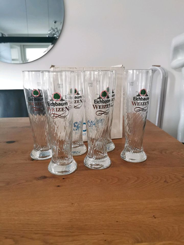 Eichbaum Weizen Bier Gläser 0,5 l in Viernheim