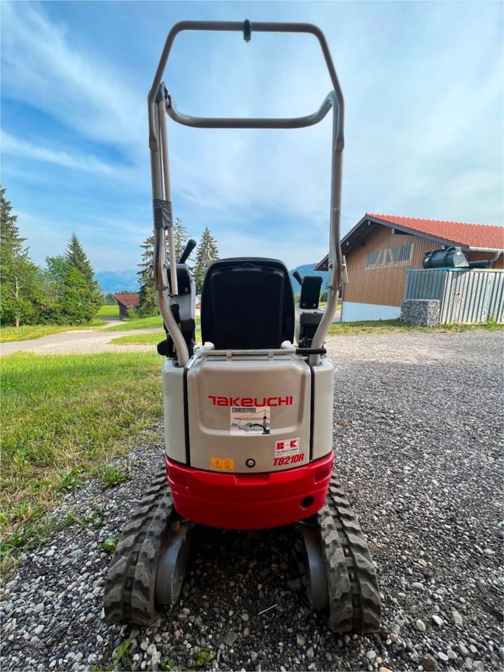 Minibagger TB 210R Bagger 1T verleih mit Hammer mieten in Missen-Wilhams